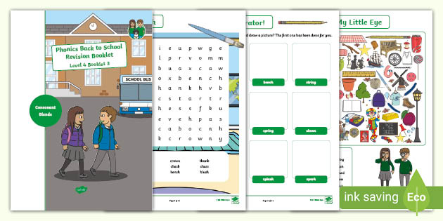 Phonics Back To School Revision Booklet 3 Level 4