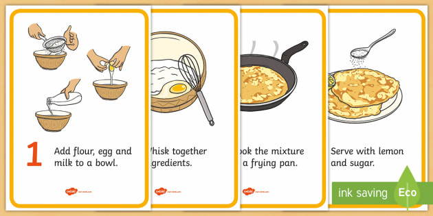 Pancake Procedure - Pancake day, recipe, Shrove, pancakes sequence diagram cooking 