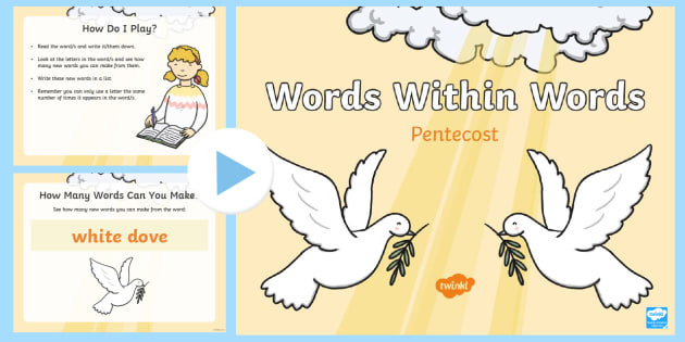 Pentecost Game | Words Within Words | LIteracy | Year 1-2