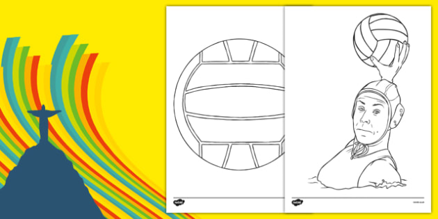 Download The Olympics Water Polo Colouring Sheets - Water Polo, Olympics, Olympic