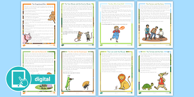 2nd Grade Fables Reading Comprehension Worksheets Twinkl