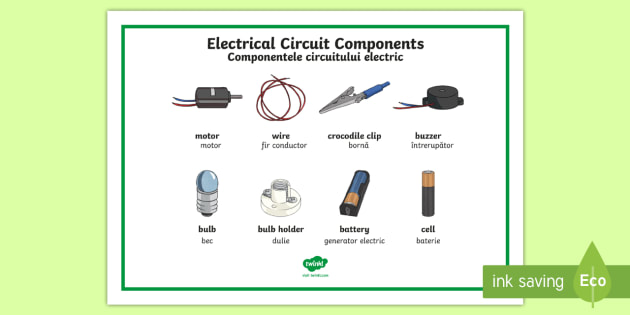 Year 4 Circuit Components Word Mat English/Romanian