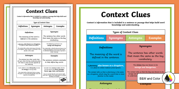 5 Types Of Context Clues And Examples