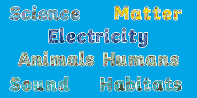 Year 4 Science Display Lettering Resource Pack