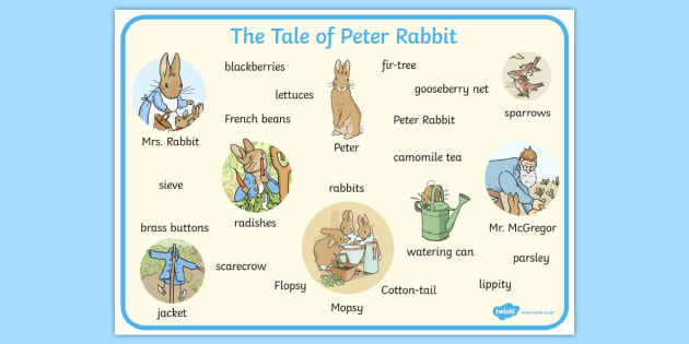 The Tale of Peter Rabbit Word Mat (teacher made)