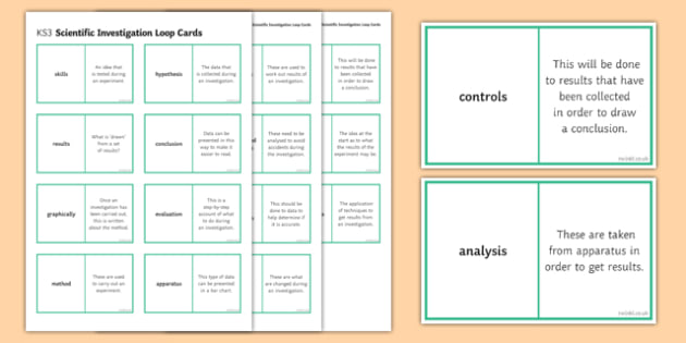 Scientific Investigation Loop Cards