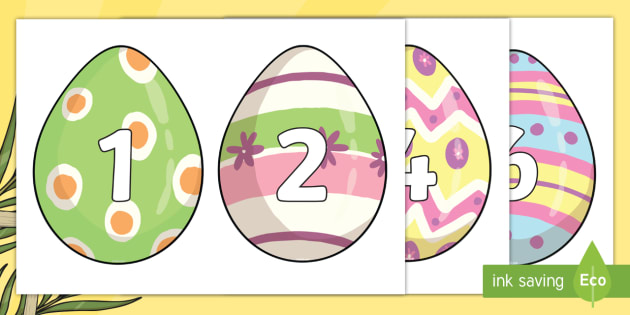 numbers 1 to 40 easter egg display numbers teacher made