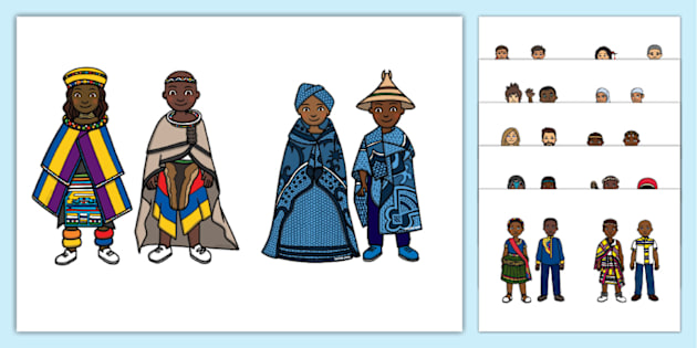 Cultural Groups In South Africa Cut-Outs Heritage Day