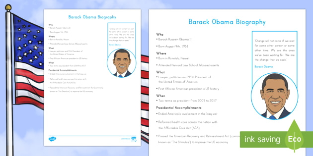 Barack Obama Fast Facts Fact File - American Presidents