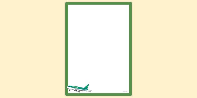 FREE! - Airplane Page Border | Page Borders | Twinkl