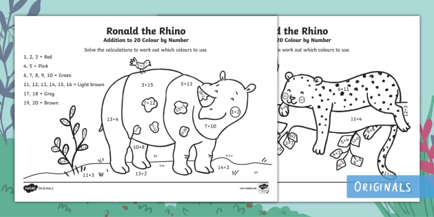 free  ronald the rhino addition to 20 colornumber