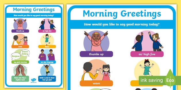 Social Distancing Greetings POSTER NO FRAME Classroom Poster
