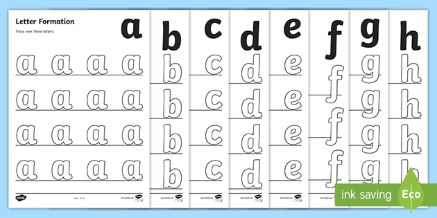 A Z Letter Formation Sheets Primary Resources