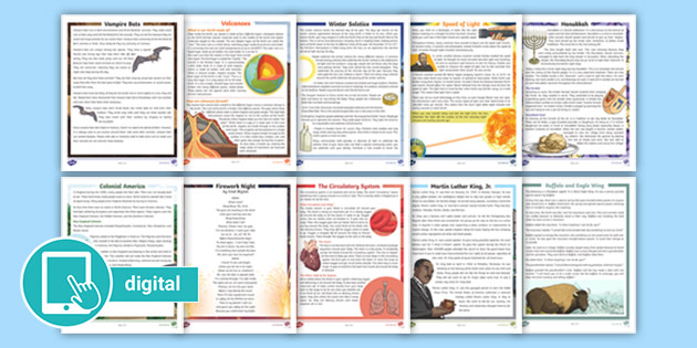 fourth grade reading comprehension activity pack