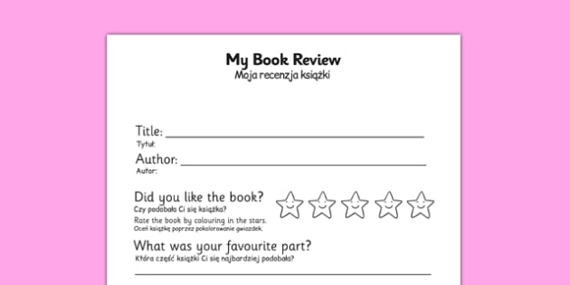 Book Review Writing Frames | twinkl.co.uk