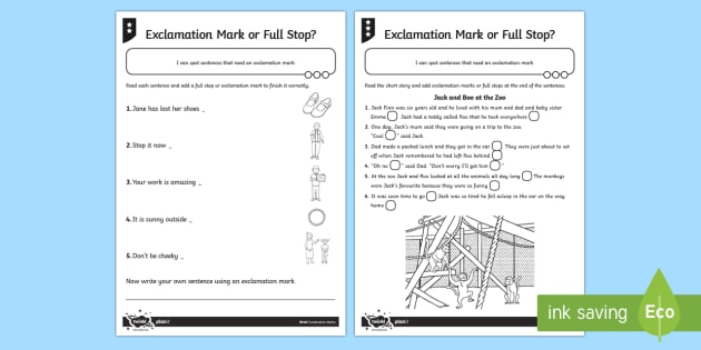 basic punctuation worksheets ks1 primary resources