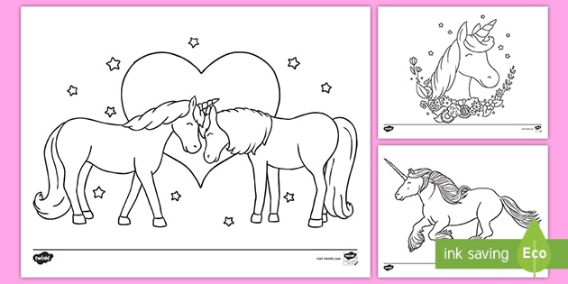 unicorn coloring sheets teacher made