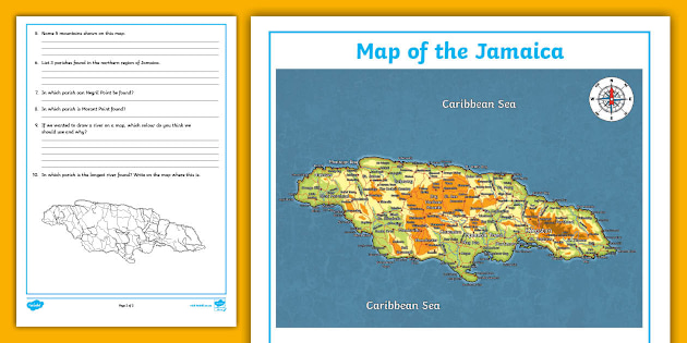 Map of Jamaica– Mapwork Activity
