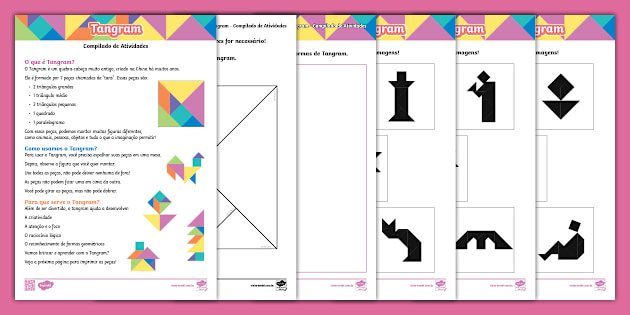 Como Armar El Tangram Para NiÃ±os Atividades De Tangram Para