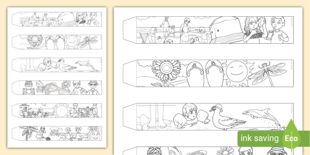 Summer Paper Chain Colouring Activity (teacher made)