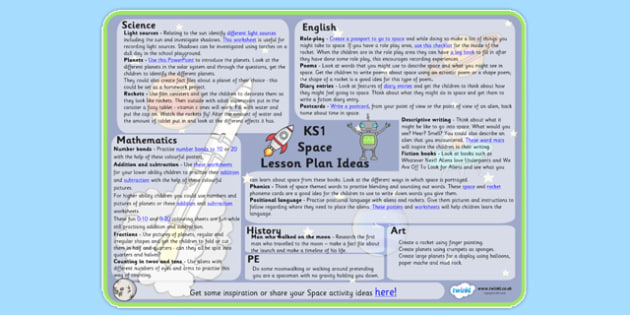 Space Lesson Plan Ideas KS1 - space, lesson, plan, lesson plan