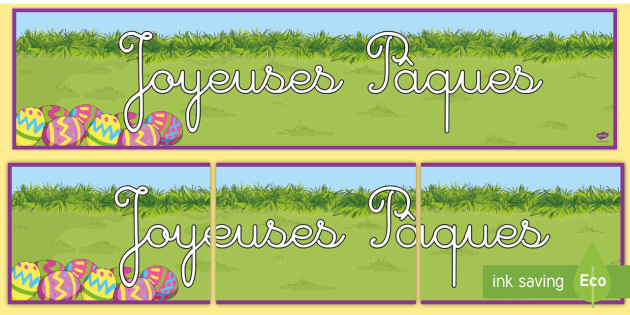 Banderole d'affichage : Pâques - Pâques, pâques, paques ...