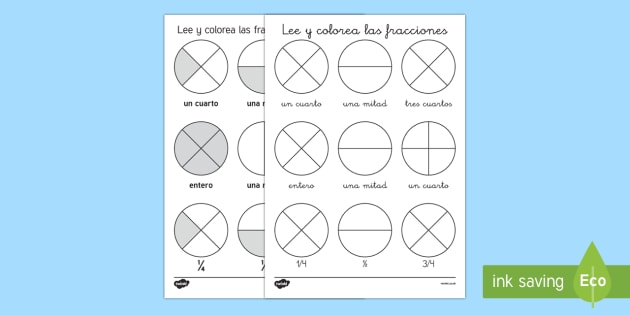 Ficha de actividad: Colorea las fracciones