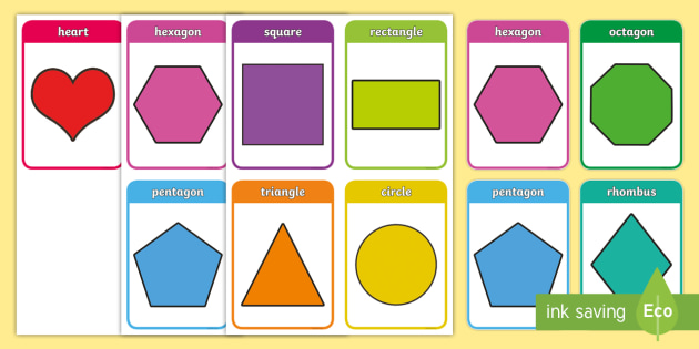 English Flashcards - shapes: Recurso pedagógico em Inglês