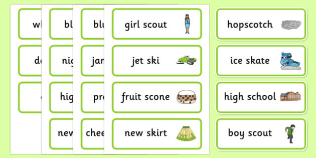 Word Medial Sc Sk Word Cards Teacher Made