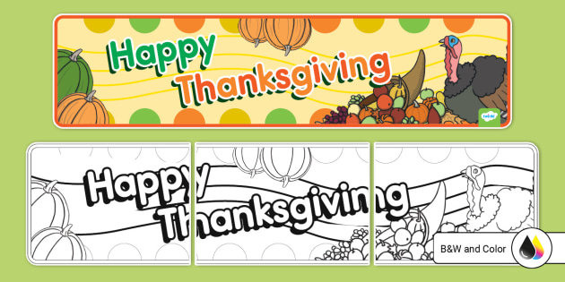 Happy Thanksgiving Banner for 2nd Grade | Twinkl USA happy-thanksgiving-banner-for-2nd-grade-twinkl-usa