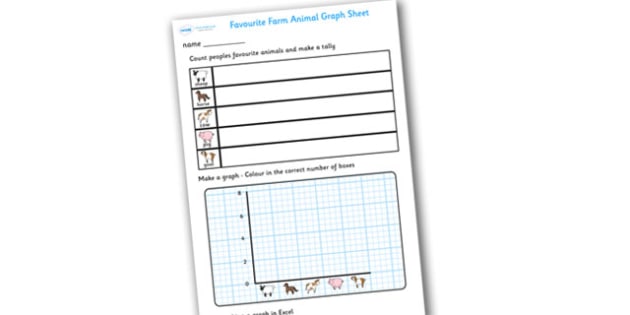 Favourite Farm Animal Graph Worksheet (teacher made)