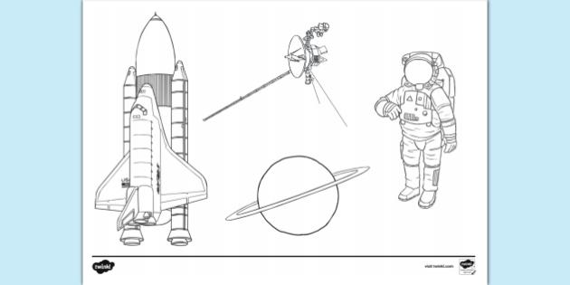 Space Colouring Page | Colouring Sheets