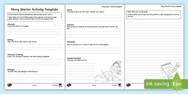 FREE! - Story Starters Activity Template - Primary Resources