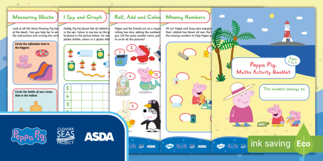 FREE! - Peppa Pig Maths Activity | Cleaner Seas Project | Twinkl