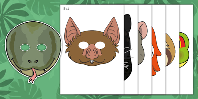 Jungle Animal Faces (teacher made) - Twinkl jungle-animal-faces-teacher-made-twinkl