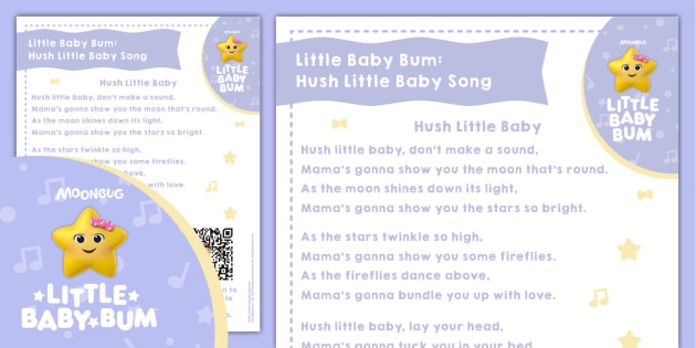 Little Baby Bum: Hush Little Baby Song Poster
