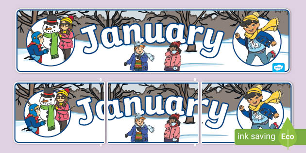 👉 January Display Banner (teacher made)