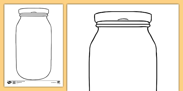 empty-jar-colouring-sheet-colouring-sheets-teacher-made for Cut Out Free Printable Mason Jar Template Pdf Empty Jar Colouring Sheet | Colouring Sheets (teacher made) for Cut Out Free Printable Mason Jar Template Pdf