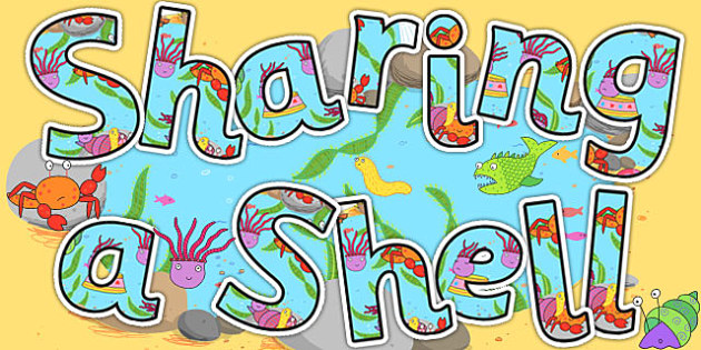 FREE! - Display Lettering to Support Teaching on Sharing a Shell