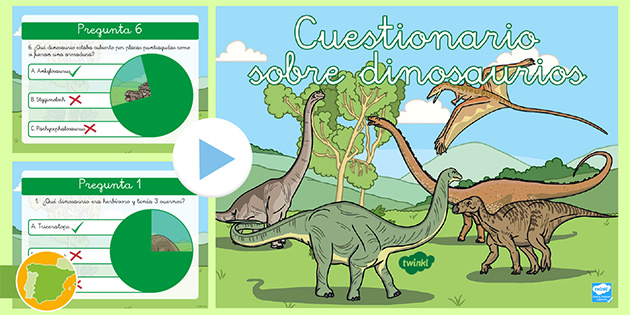 Cuestionario: Los dinosaurios (Hecho por educadores)