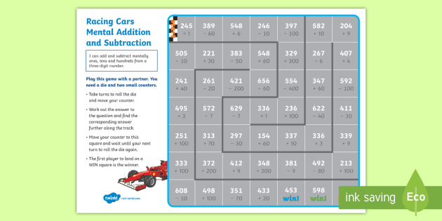 Ks2 Maths Car Games - Primary Resources