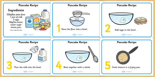 Pancake Recipe Sheets With Measurements - pancakes 