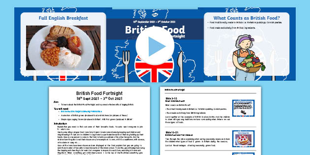 British Food Fortnight Assembly Pack (teacher made)