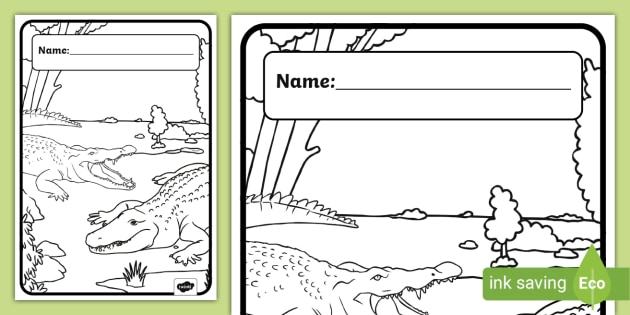 FREE! - Alligator Colouring Book Cover (Teacher-Made)