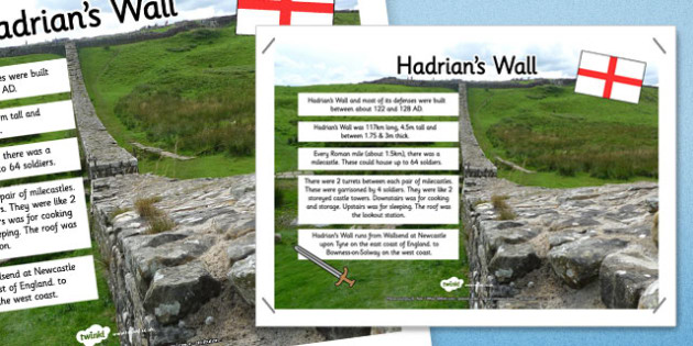 Hadrian's Wall Facts Display Poster - hadrian's wall, facts, display poster