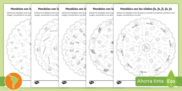 Mandalas Con Las Silabas Fa Fe Fi Fo Fu