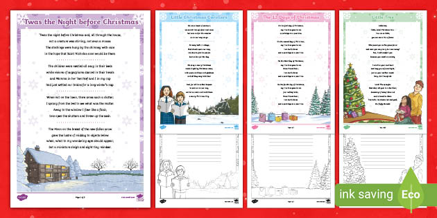 KS2 Christmas Handwriting Poem Pack (teacher made)