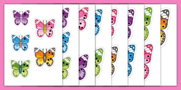 👉 1 to 20 Numbered Butterfly Cut-Outs (teacher made)