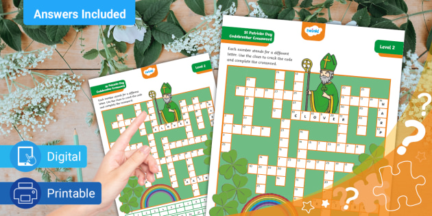 St Patrick s Day Code Breaker Crossword Kids Puzzles