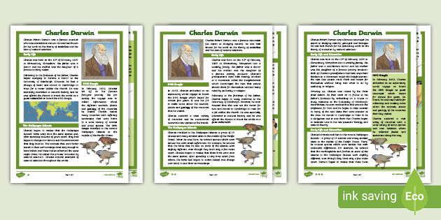 primary homework help charles darwin